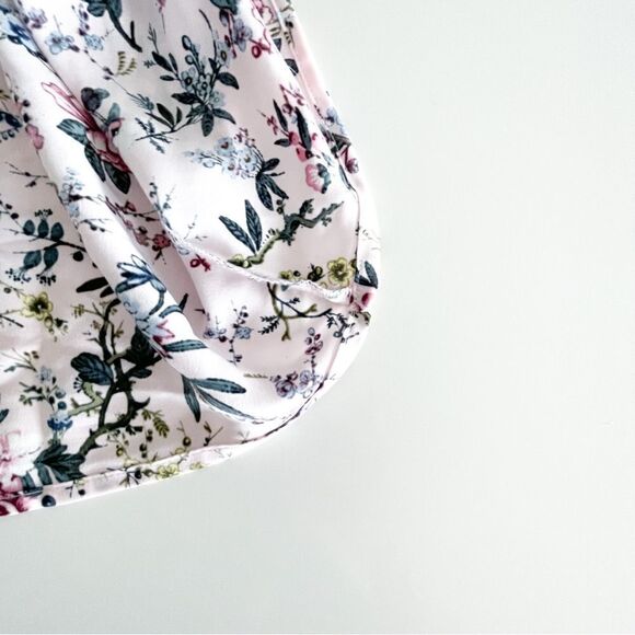 Catherine Malandrino Dress Floral Summer Button Up Womens S Drawstring Tie Waist - Picture 6 of 7